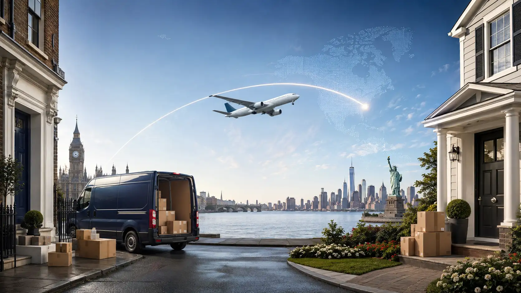 Door-to-door courier from the UK to the USA