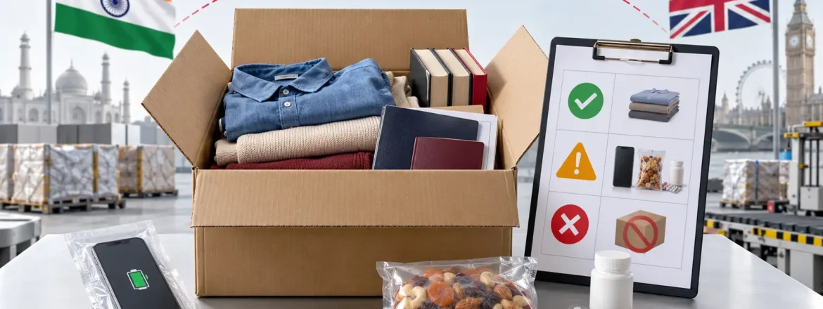 Allowed, restricted and prohibited items for courier from India to the UK
