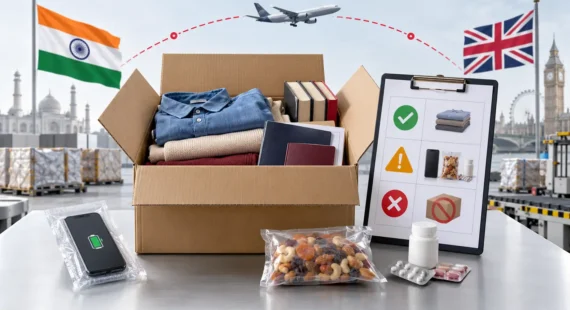 Allowed, restricted and prohibited items for courier from India to the UK
