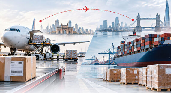 India to UK courier and LCL sea freight comparison for business shipments